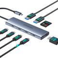 Versatile USB C Video Hub 3 Monitors Docking Station - Triple Display