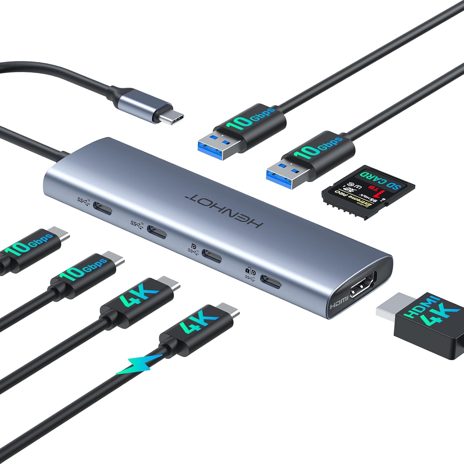 Versatile USB C Video Hub Docking Station for Triple Displays