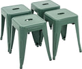 Industrial Metal Stools Set of 4 for Indoor Outdoor Use