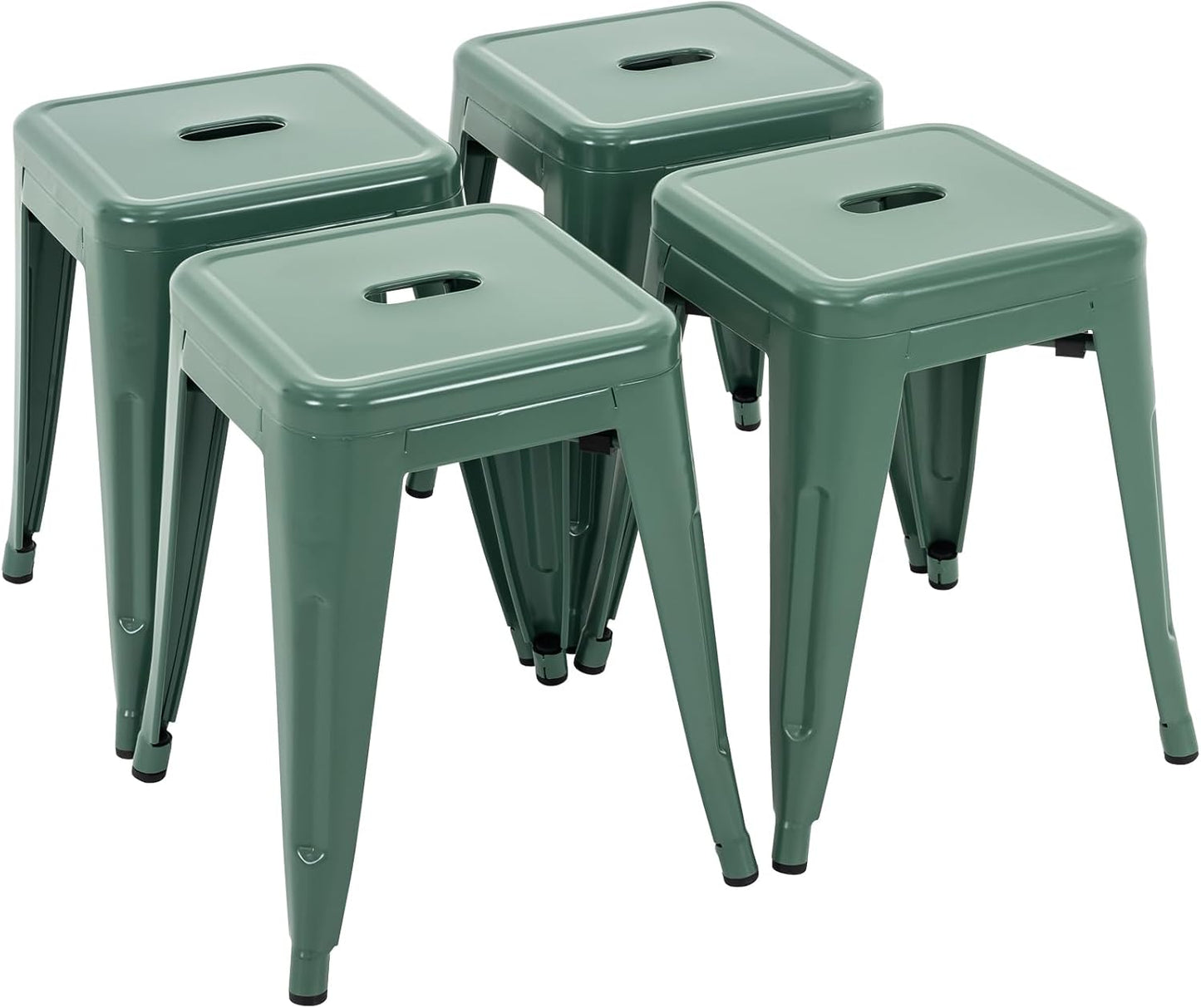 Industrial Metal Stools Set of 4 for Indoor Outdoor Use