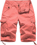 FOURSTEEDS Women's Casual Fitted Multi-Pockets Camouflage Bermuda