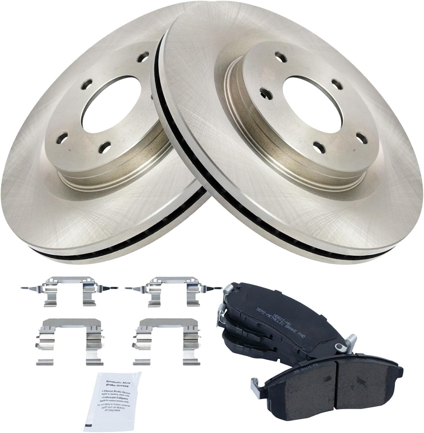 TRQ Front Brake Pad & Rotor Kit for Nissan Juke & Sentra