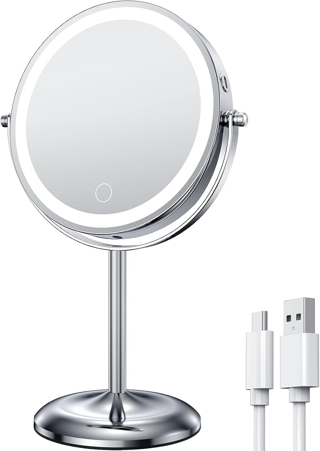 Gospire 7in Lighted Makeup Mirror with 10X Magnification Feature