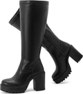 Women's Extra Wide Calf Knee High Boots True Wide Width Platform