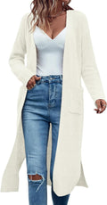 Long Cardigan Sweaters for Women Ribbed Knit Open Front - Cozy Layer
