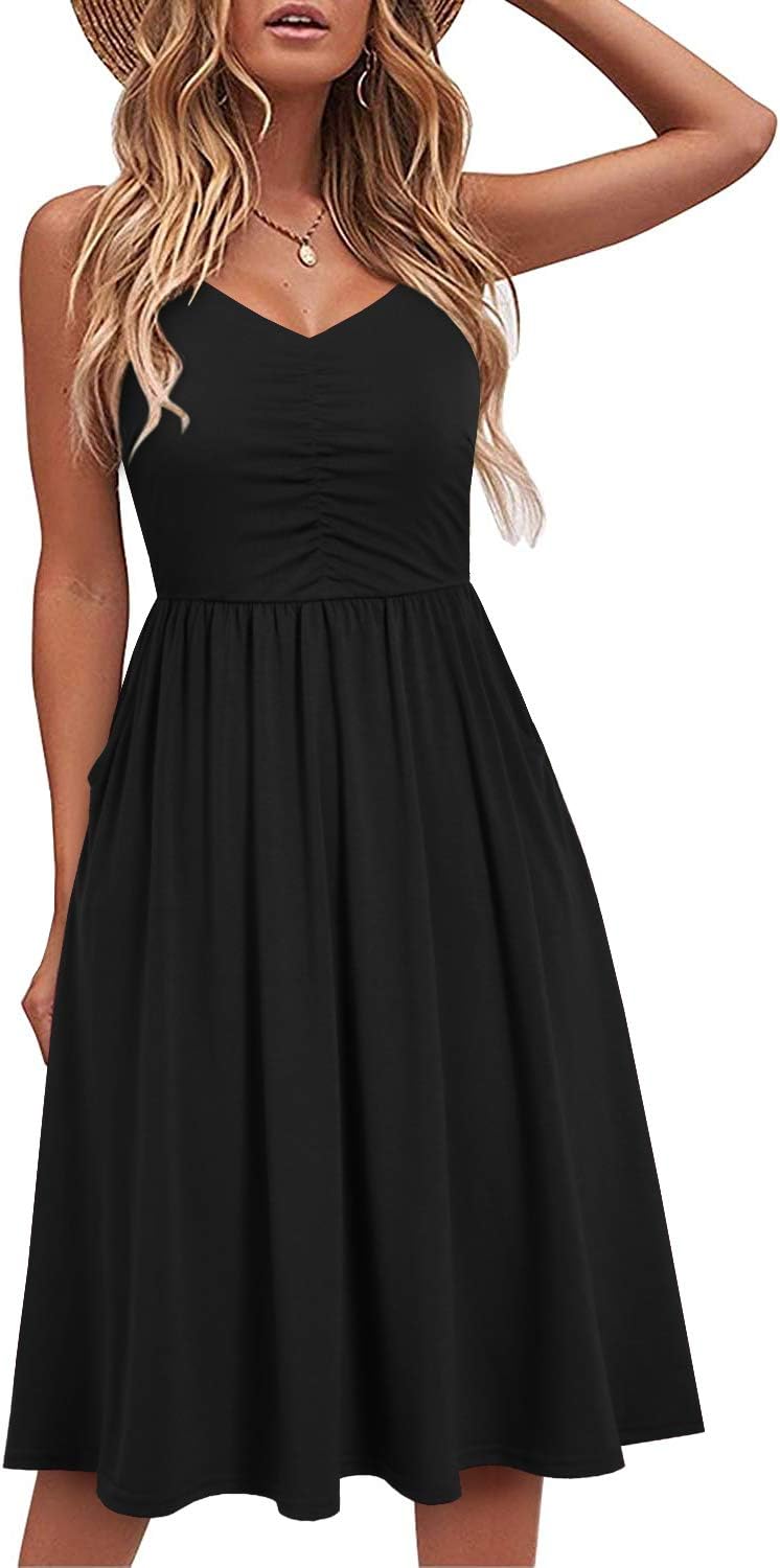 YATHON Casual Dresses for Women Sleeveless A Line Sundress
