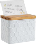 Recipe Box with Cards and Dividers 4x6 Recipe Holder - Countertop