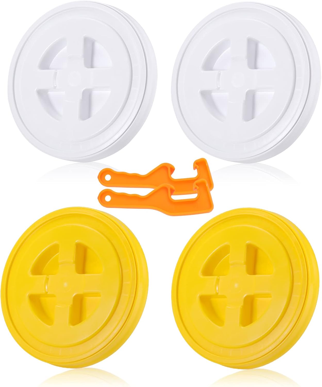 5 Gallon Bucket Lid Set with Opener for Leak-Proof Storage