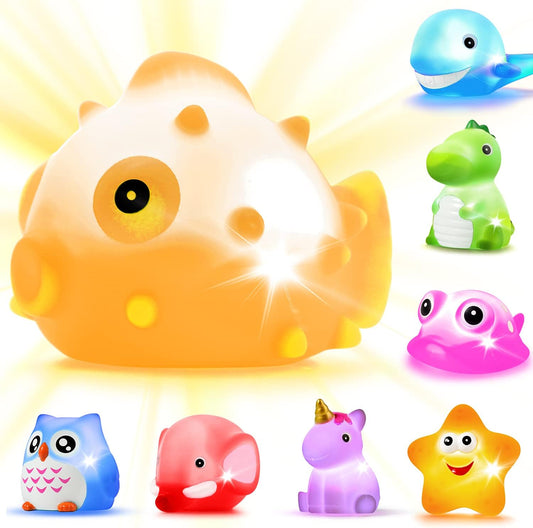 Color-Changing Light-Up Bath Toy Set