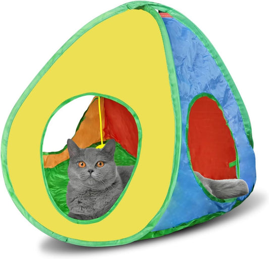 Andiker Colorful Cat Tent w/ Plush Ball - Cozy Nest