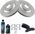 TRQ Front Metallic Brake Pad & Performance Rotor Kit - Complete Front