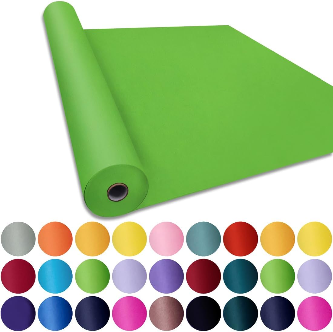 Medium Green Kraft Craft Paper Roll for Gift Wrapping and More