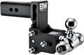 Tow & Stow Adjustable Trailer Hitch Ball Mount - 5in Drop, Tri-Ball