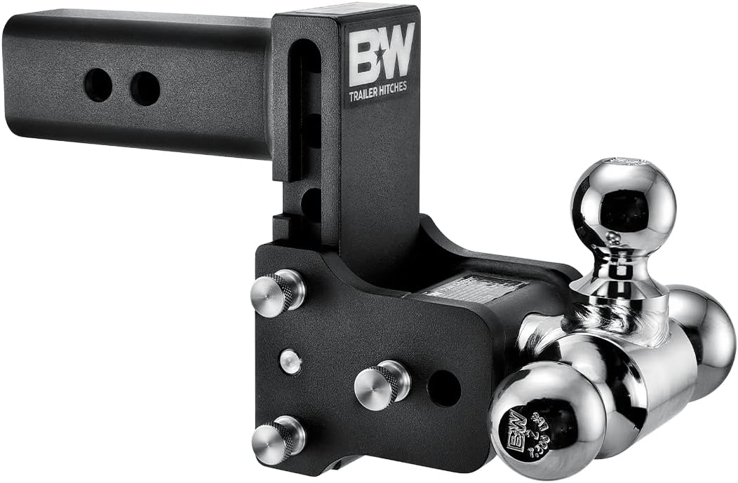 Tow & Stow Adjustable Trailer Hitch Ball Mount for 2.5 Receiver