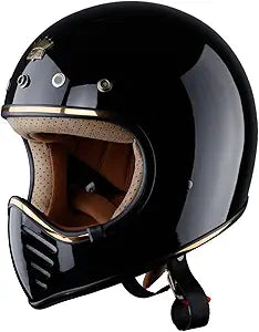 Royal H01 Full Face Motorcycle Helmet - Retro Style & Comfort