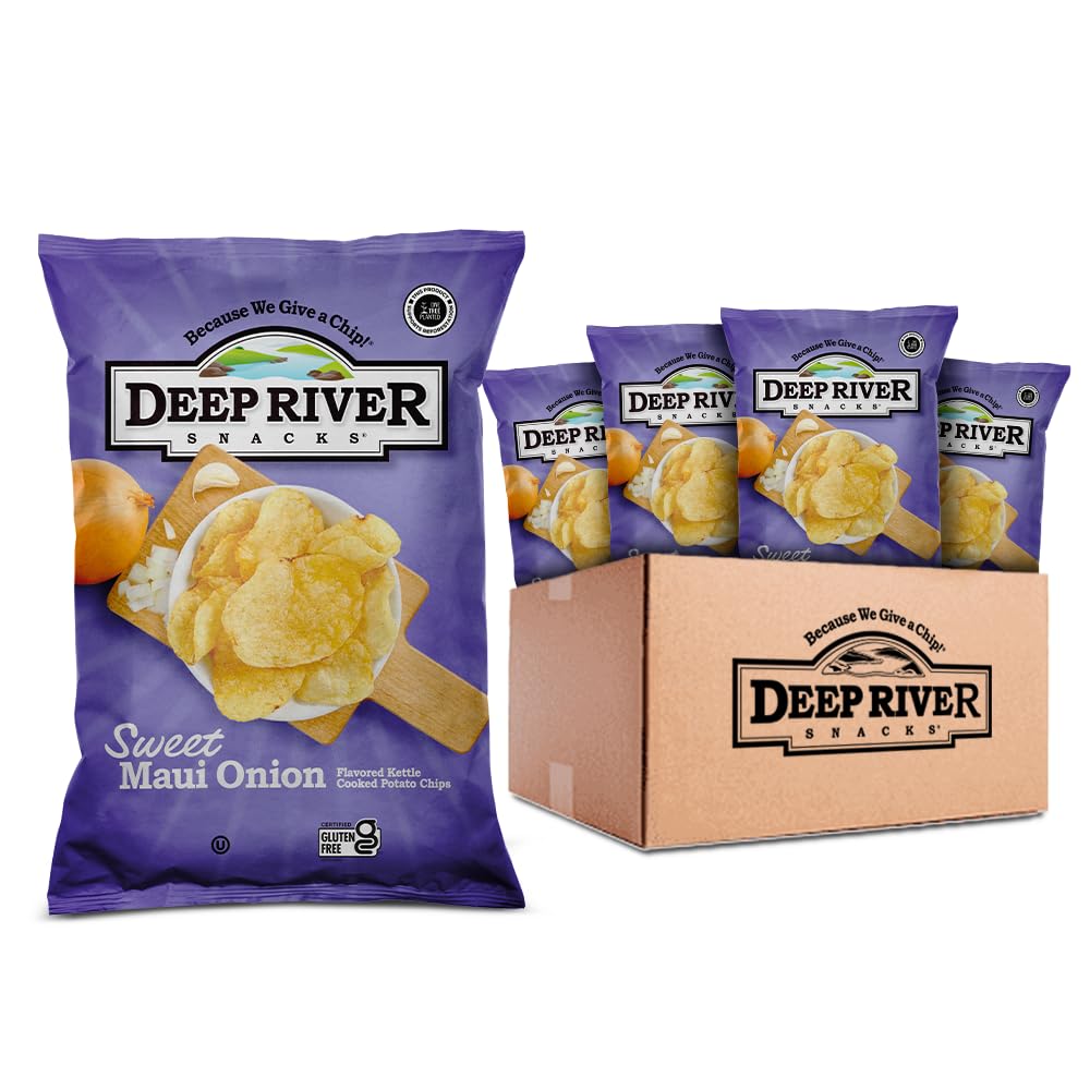 Sweet Maui Onion Kettle Cooked Potato Chips - 12 Pack of 5 Ounce
