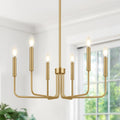 Lynnoland Brass Chandelier 6-Light Farmhouse Chandelier - Timeless