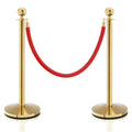 Gold Stanchions Red Carpet Ropes and Poles - Durable Stainless Steel