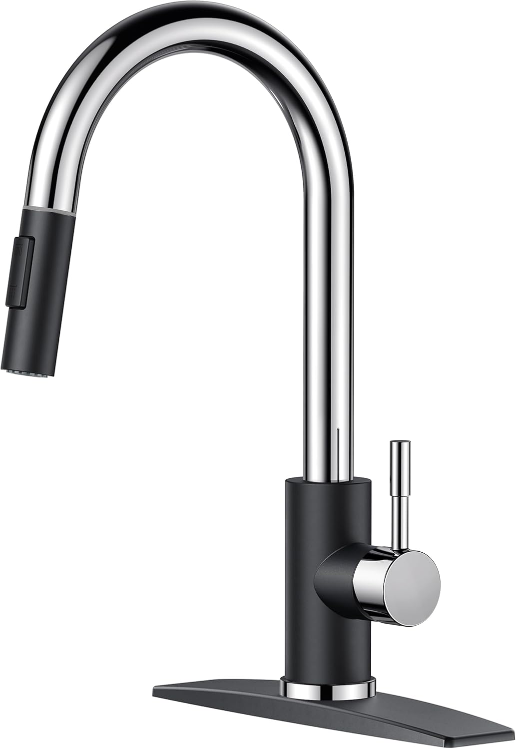 FORIOUS Kitchen Faucet with Pull Down Sprayer for Modern Homes