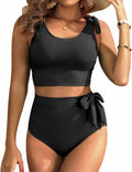 Two Piece High Waisted Swimsuits - Tummy Control Modest Bikini Jewelry