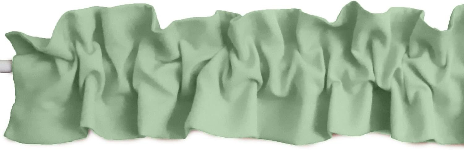 Solid Poplin Sleeve Topper Window Valance for Home Decor