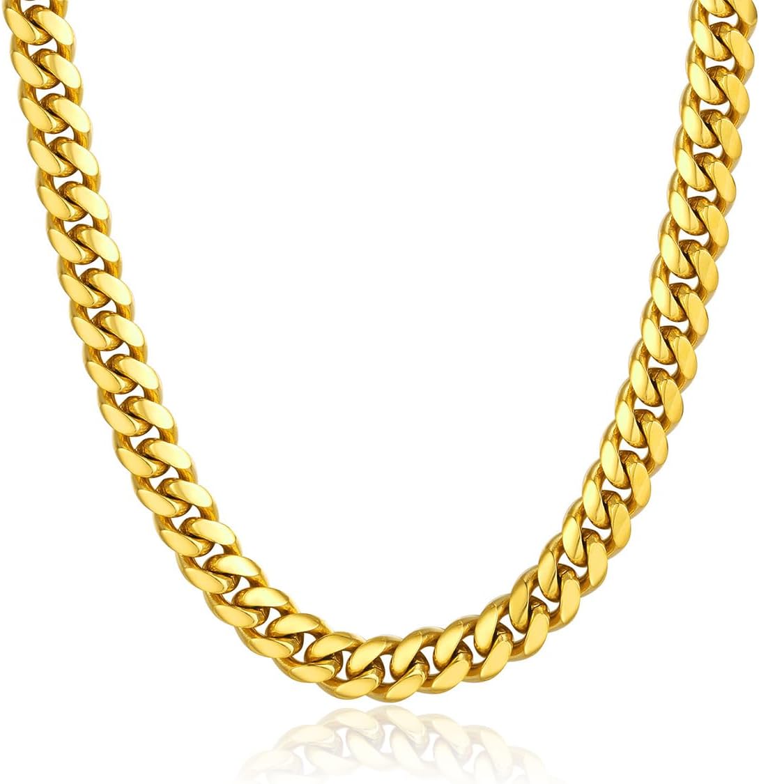 Durable Stainless Steel Cuban Link Chains for Men - Stylish Jewelry