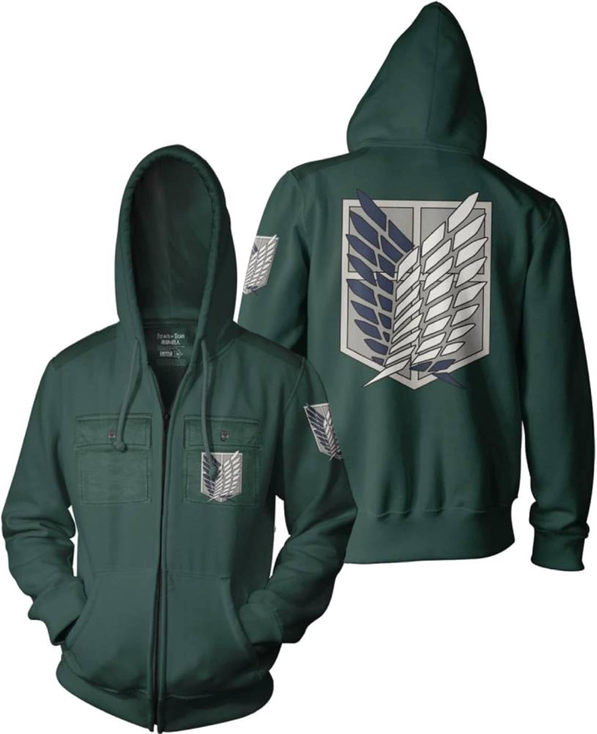Authentic Attack on Titan Full Zip-Up Sweatshirt for Fans