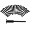 Invisible 1/8 in Black Stainless Steel Receiver and Swage Stud Ends