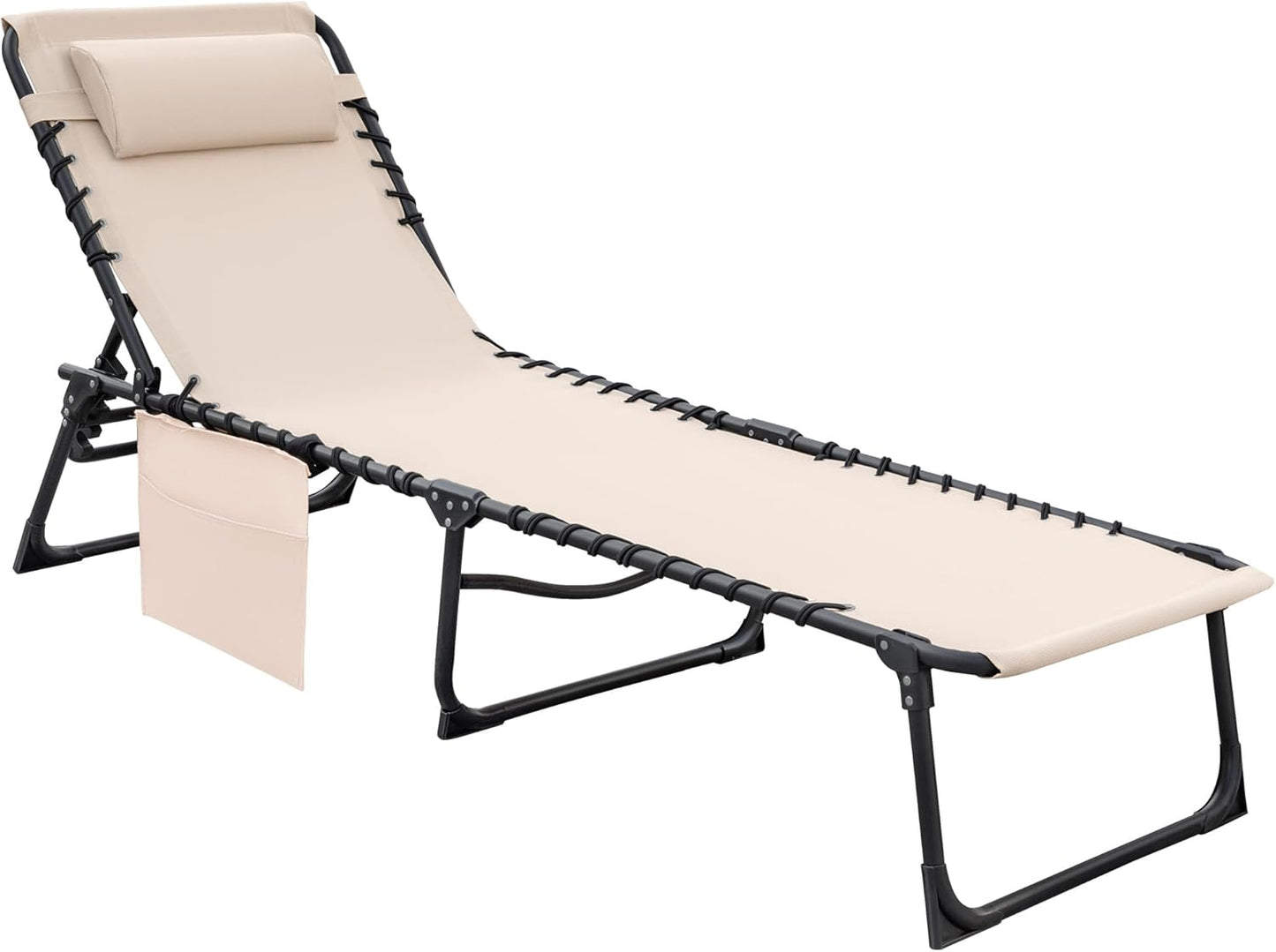 Flamaker Foldable Chaise Lounge Chair for Outdoor Relaxation