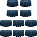 120 in Round Tablecloth Navy Blue 10 Pack - Floor Length Polyester