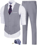 Men's Suit Slim Fit 2 Pieces Suits Set - Smart Slim Waistcoat & Pants
