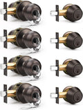 Entry Door Lockset 4 Pack with Single Cylinder Deadbolt - Keyed Alike