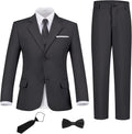 Boys Suit Set Slim Fit Kids Formal Suit - Complete 6-Piece Outfit
