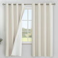 Linen 100% Blackout Curtains 68 in Length - Full Room Darkening