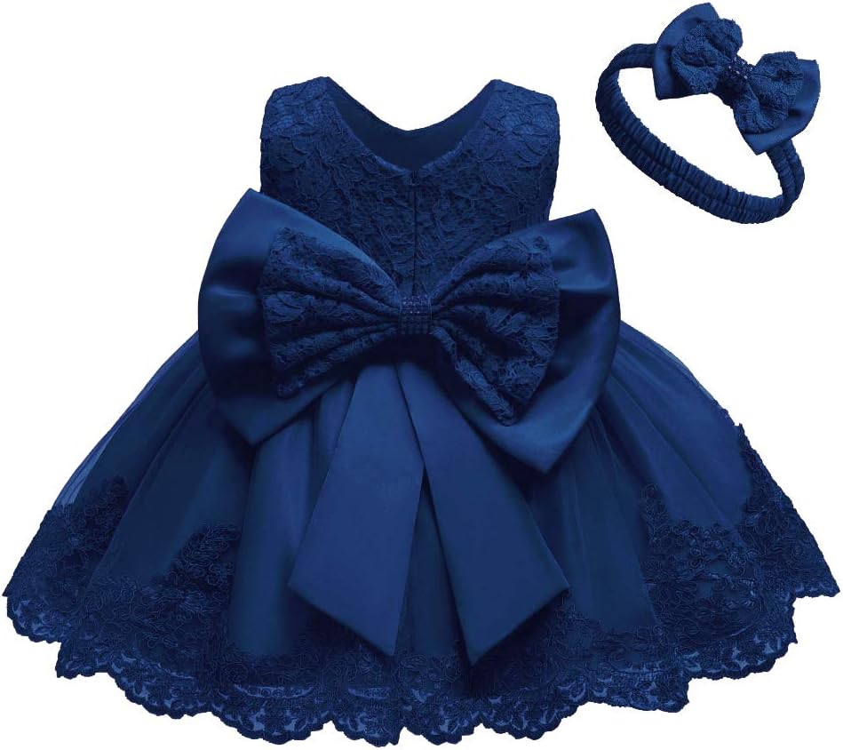 0-6T Toddler Baby Girl Embroidered Tutu Ball Gown Lace Dress