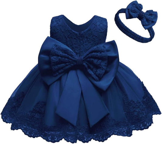 0-6T Toddler Baby Girl Embroidered Tutu Ball Gown Lace Dress