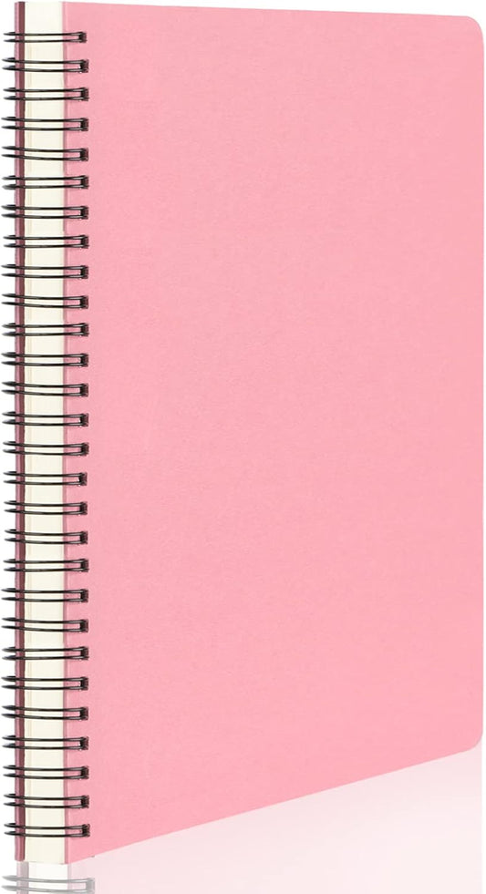 Pink A5 Spiral Notebook, 160 Pages, College Ruled