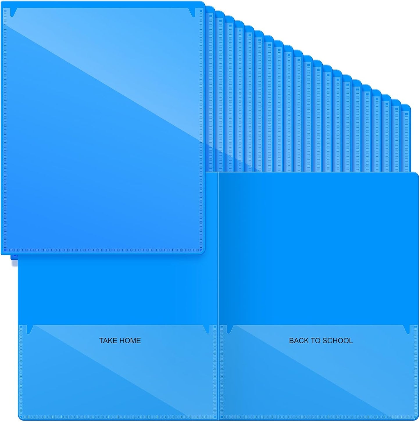 Henoyso 100 Pcs Heavy Duty 2 Pocket Homework Folders for Students