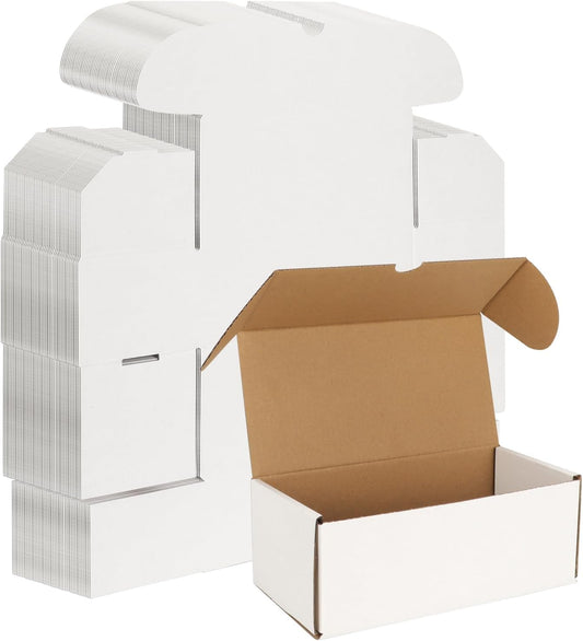 WIFTREY 50 Pack 8x4x3 Small Shipping Boxes for Small Business