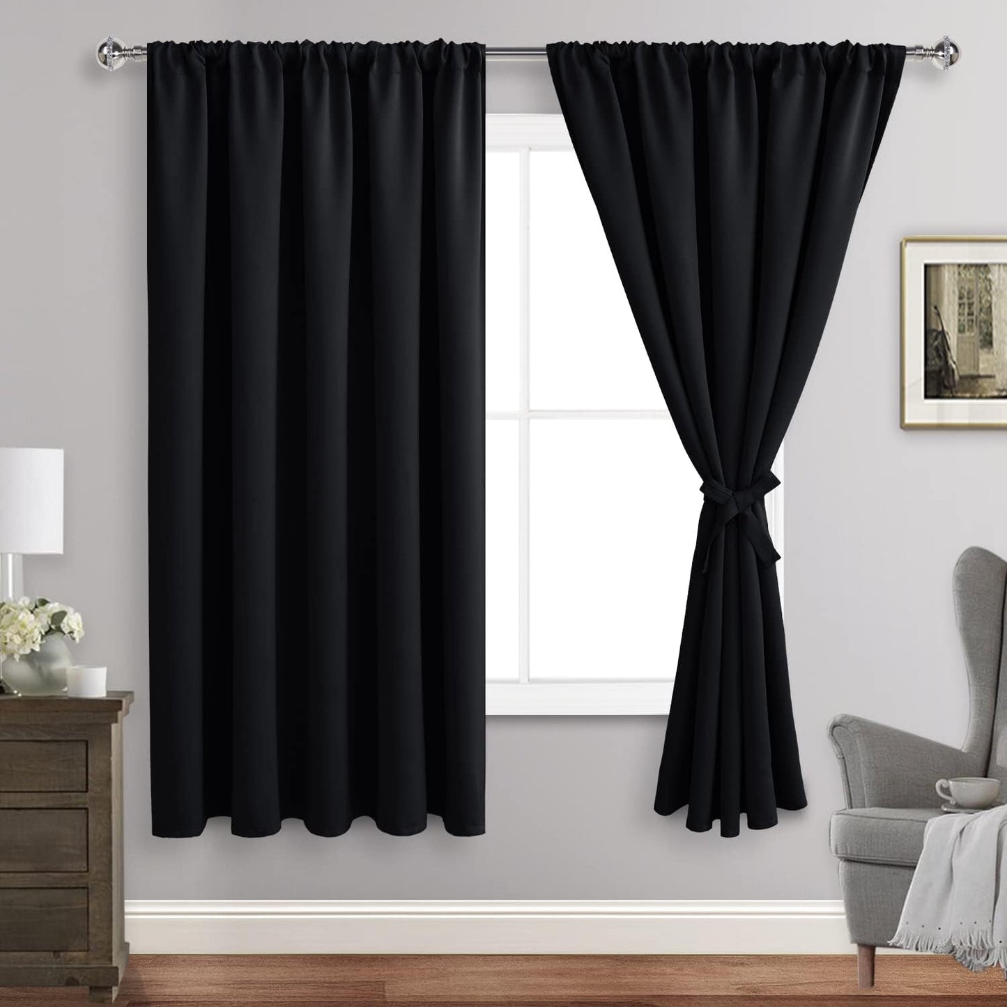 JIUZHEN Blackout Curtains for Bedroom - Thermal Insulated Privacy