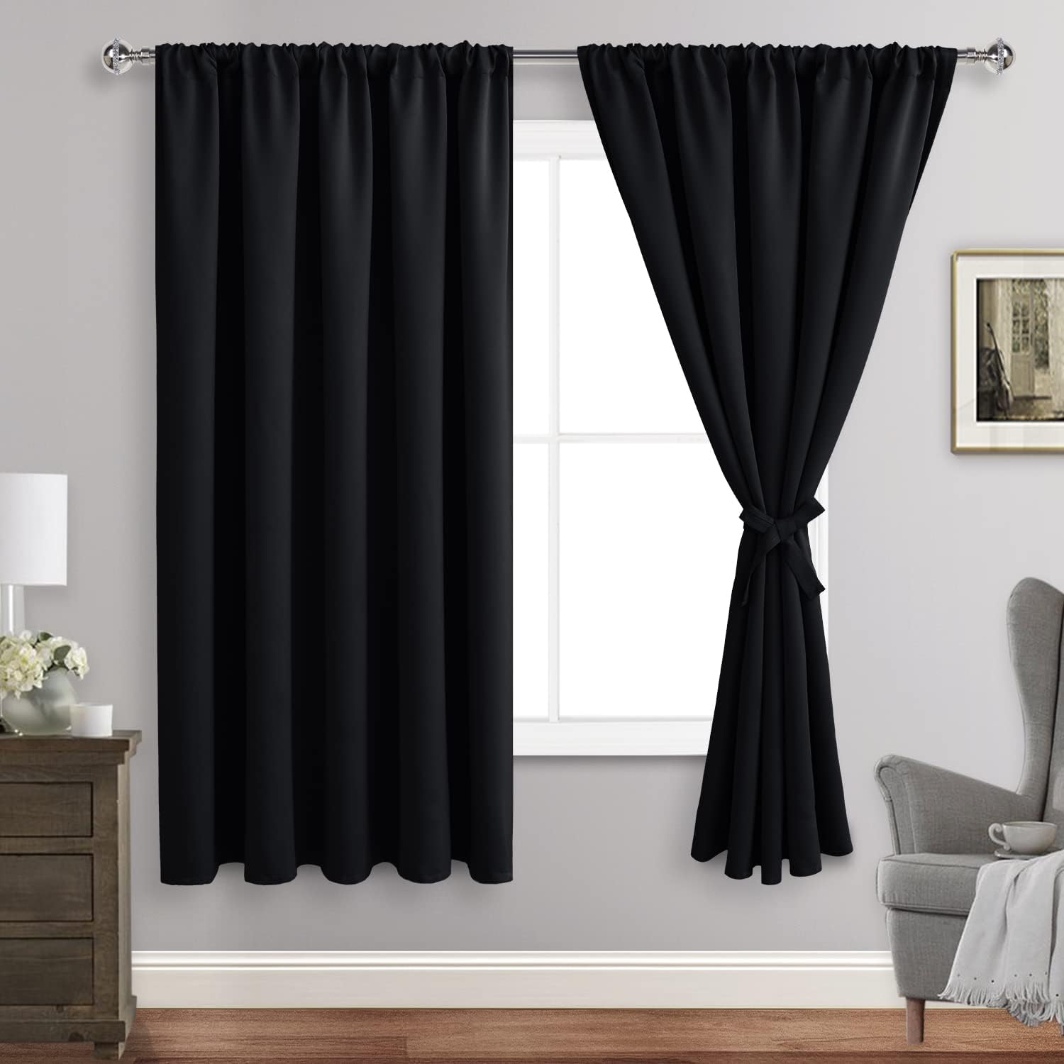 JIUZHEN Blackout Curtains for Bedroom - Thermal Insulated Privacy