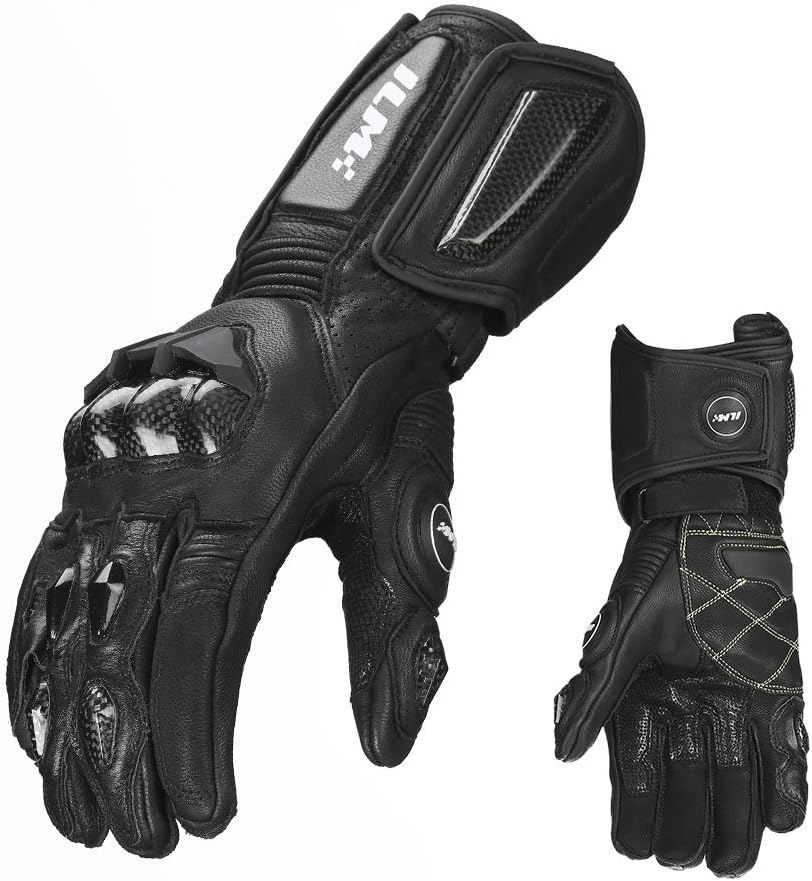 ILM Air Flow Leather Motorcycle Gloves for Men and Women GRC01L