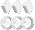 iPhone 16 Charger Fast Charging 3Pack 20W USB C Charger - 10ft Cables