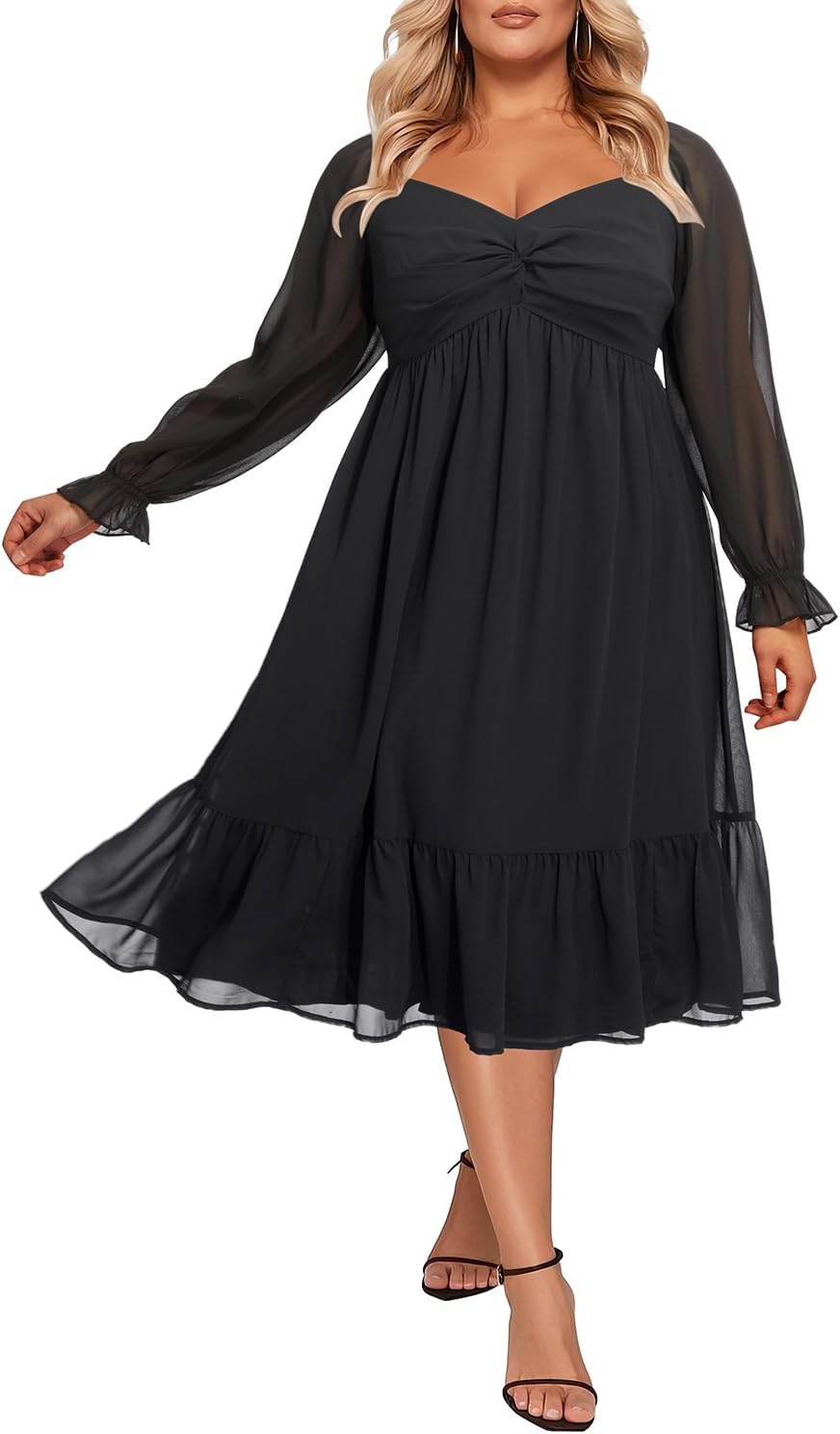 Plus Size Dresses with Sweetheart Neckline for Curvy Women