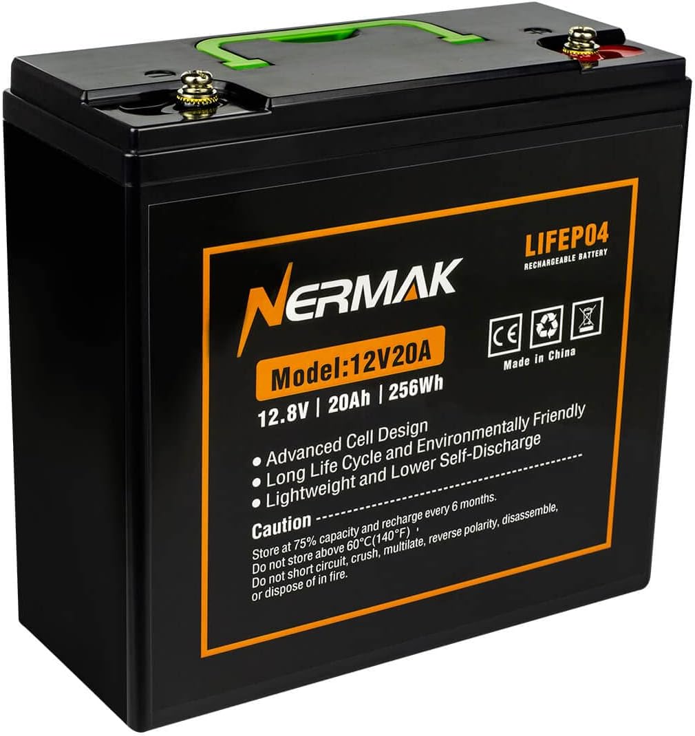 12V 20Ah Lithium LiFePO4 Deep Cycle Battery for Solar Power
