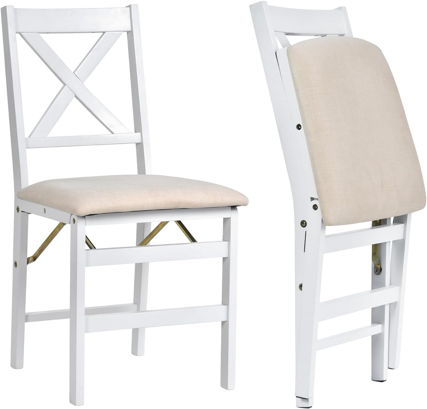 COLAMY Set of 2 Padded Folding Chairs - Elegant & Versatile