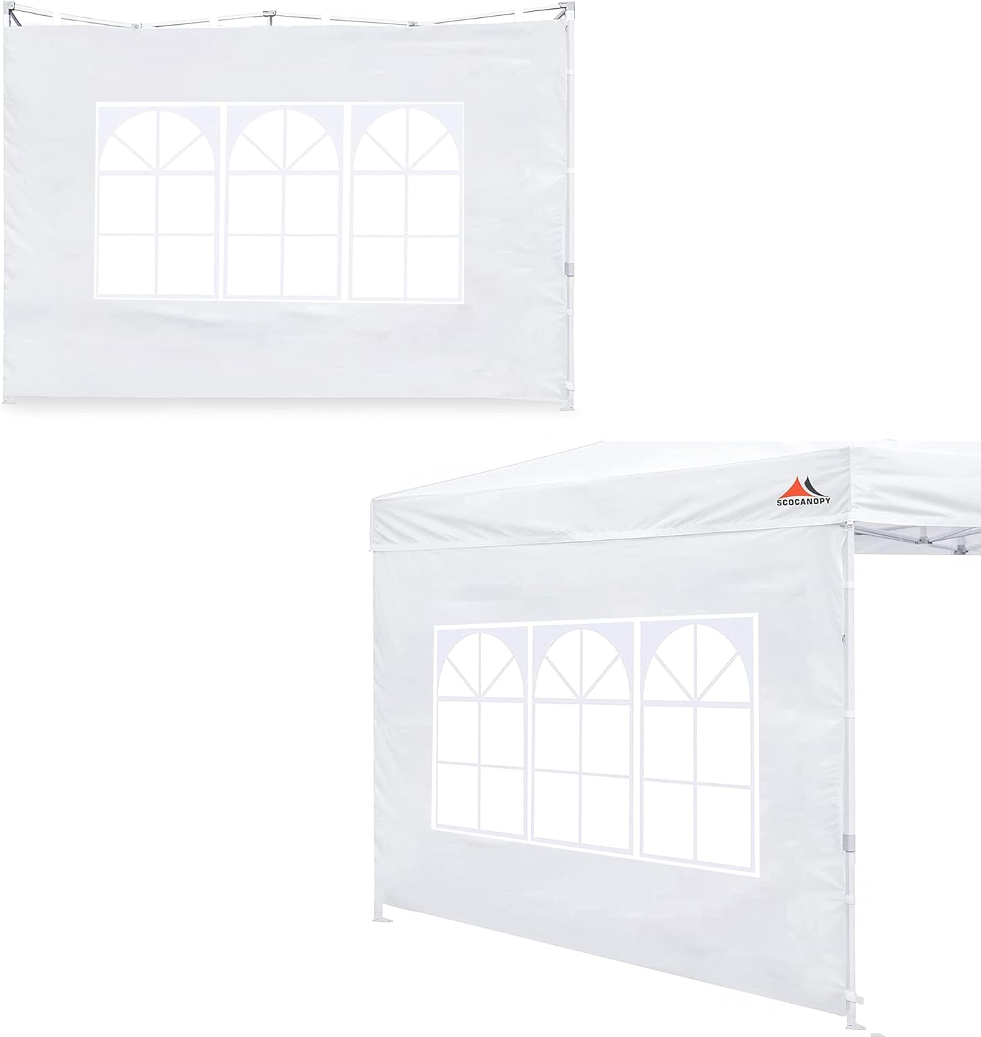 SCOCANOPY SideWall with Window for 12x12 Canopy Frame, 2 Pack