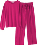 Ekouaer Pajama Sets for Women 2 Piece Lounge Sets - Cozy Everyday Soft