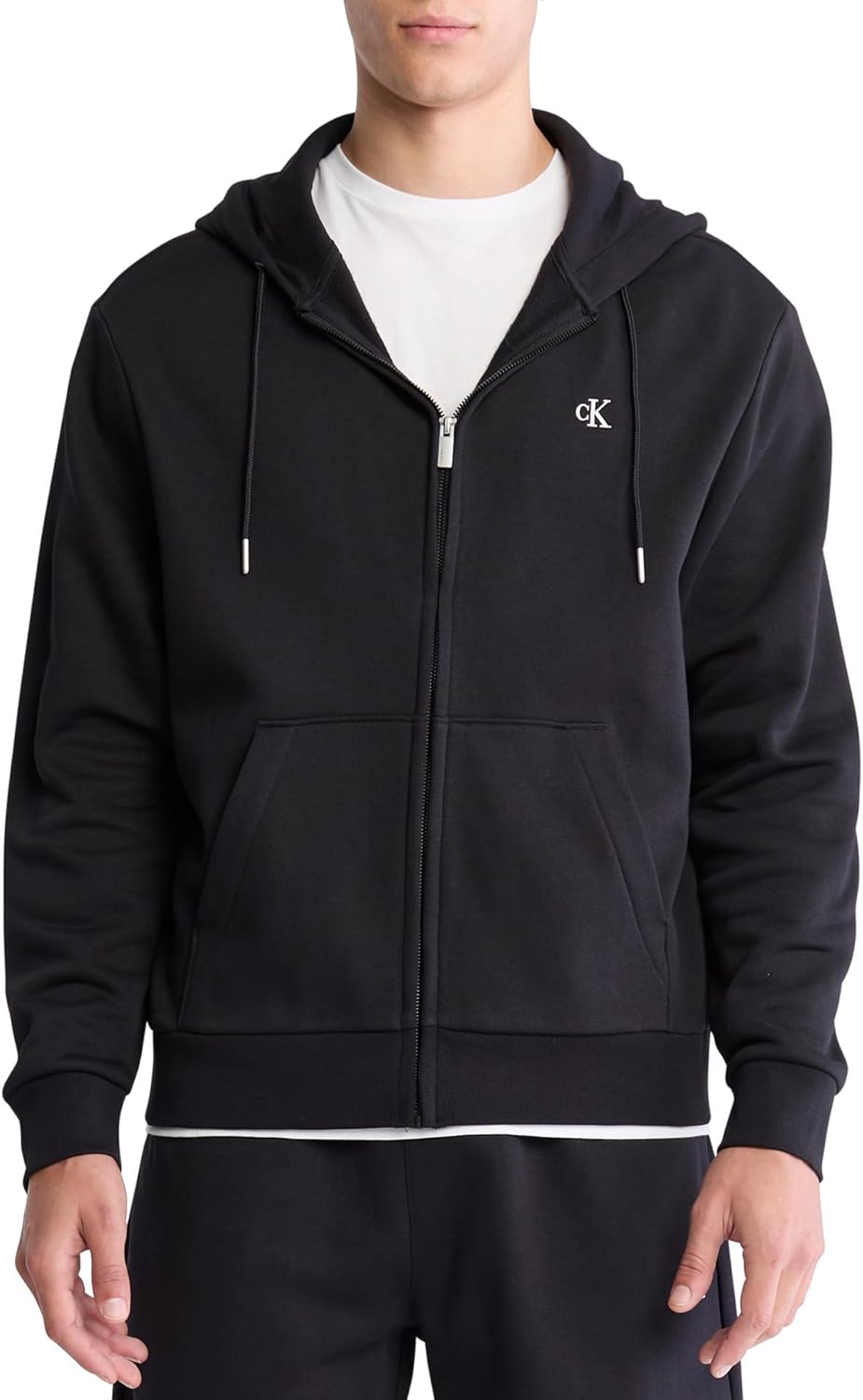 Calvin Klein Men's Relaxed Fit Archive Logo Fleece Full Zip Hoodie