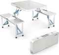 Folding Camping Picnic Table with Seats and Umbrella Hole - Portable